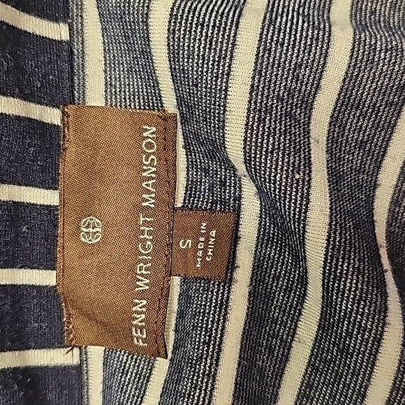 STUNNING FENN WRIGHT MANSON NAVY STRIPED SOFT BLAZER - Picture 3 of 4